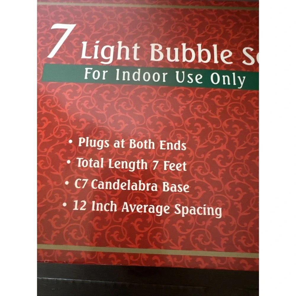 Celebrate The Season 7 Light Bubble Set 94011 Christmas Tree Light NEW!